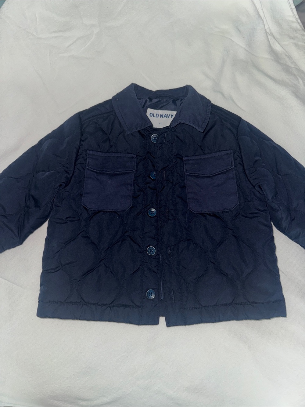 Old Navy Dark Blue Quilted Kids Puffer Jacket, Sz 3T
